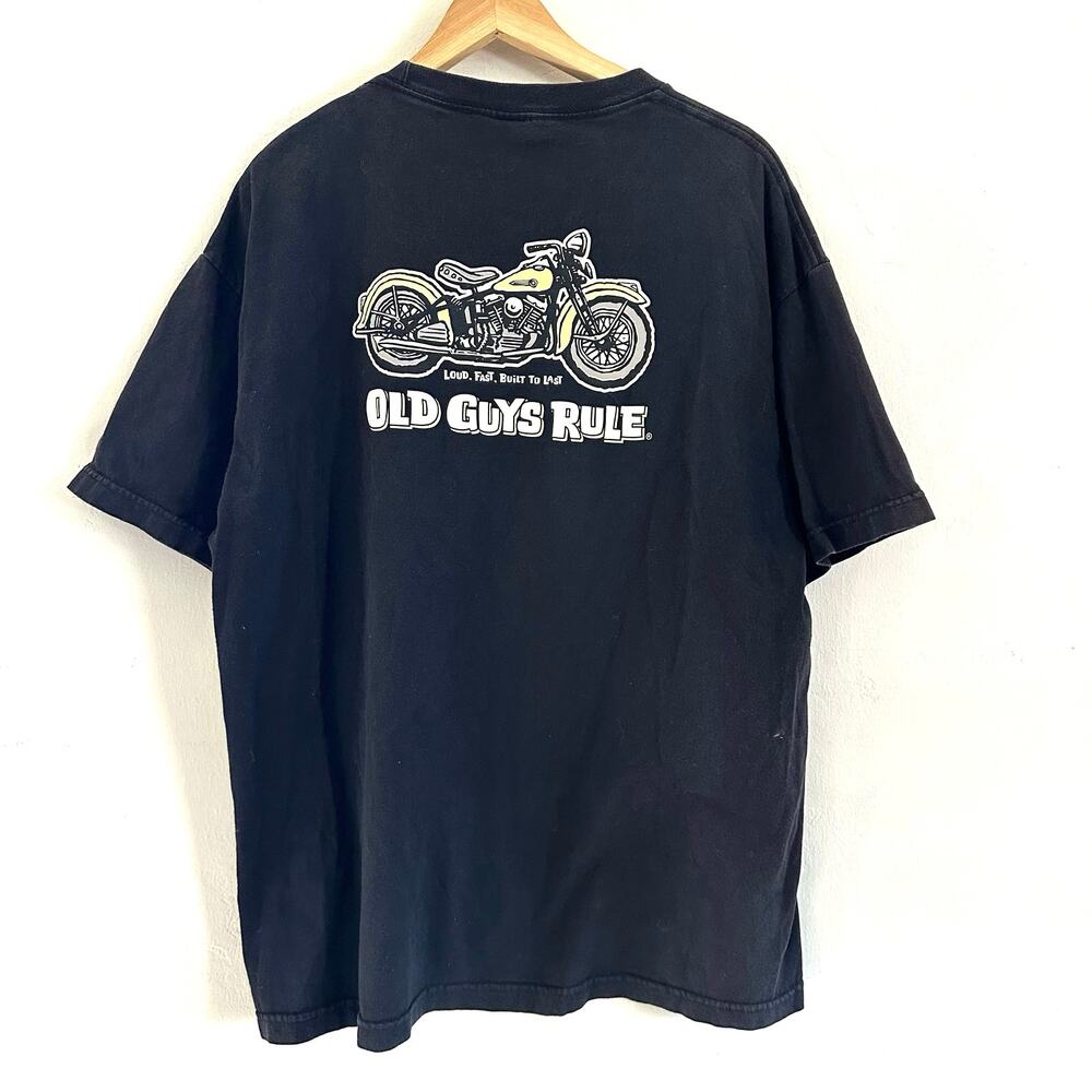 Old Guys Rule Loud Fast Built To‎ Last Shirt Black Men's Size XL